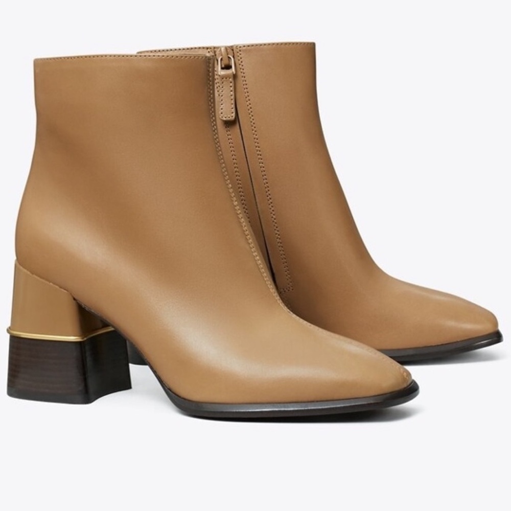 Tory Burch Leather Ankle Boots Size 8.5 NWOB
